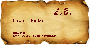 Liber Benke névjegykártya